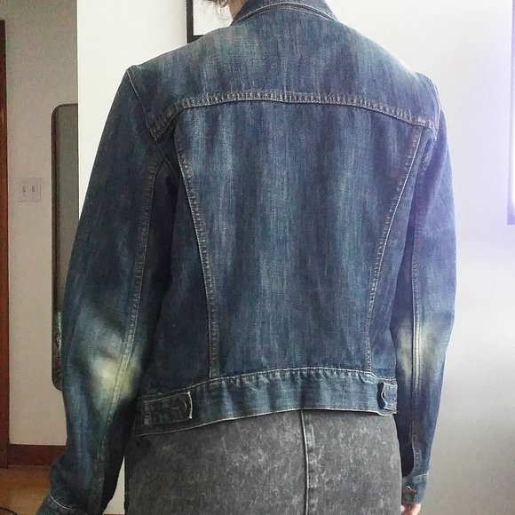 ⚡SALE⚡Zara Dark Wash Jean Jacket - Picture 6 of 9